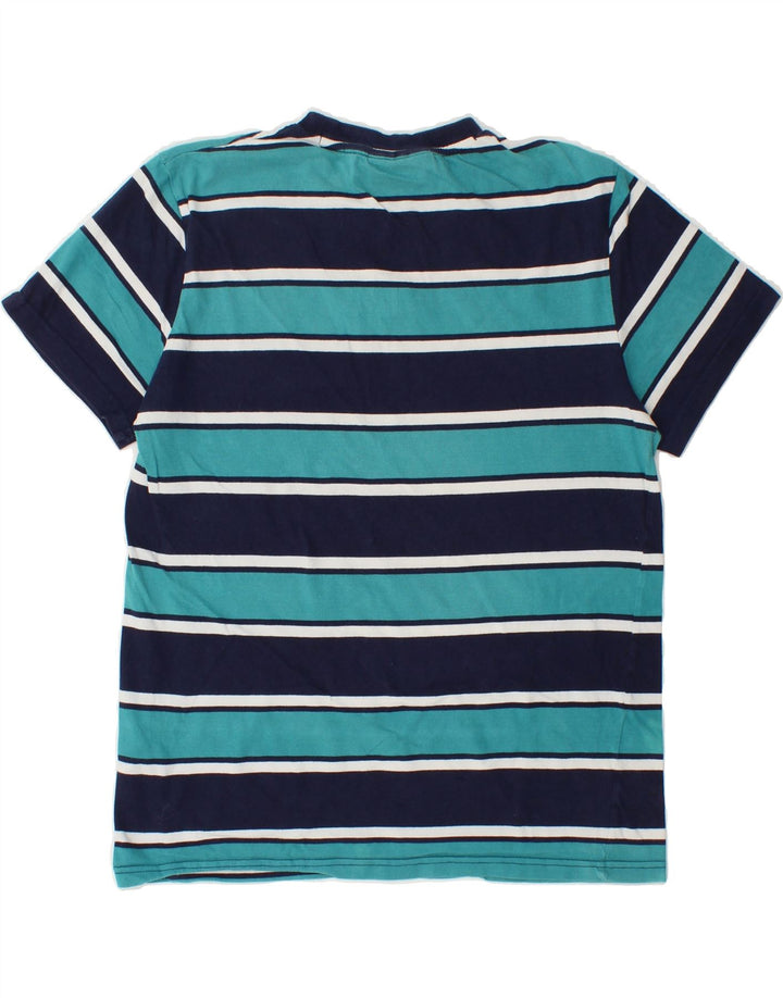 FILA Mens Graphic T-Shirt Top Small Navy Blue Striped Cotton Vintage Fila and Second-Hand Fila from Messina Hembry 