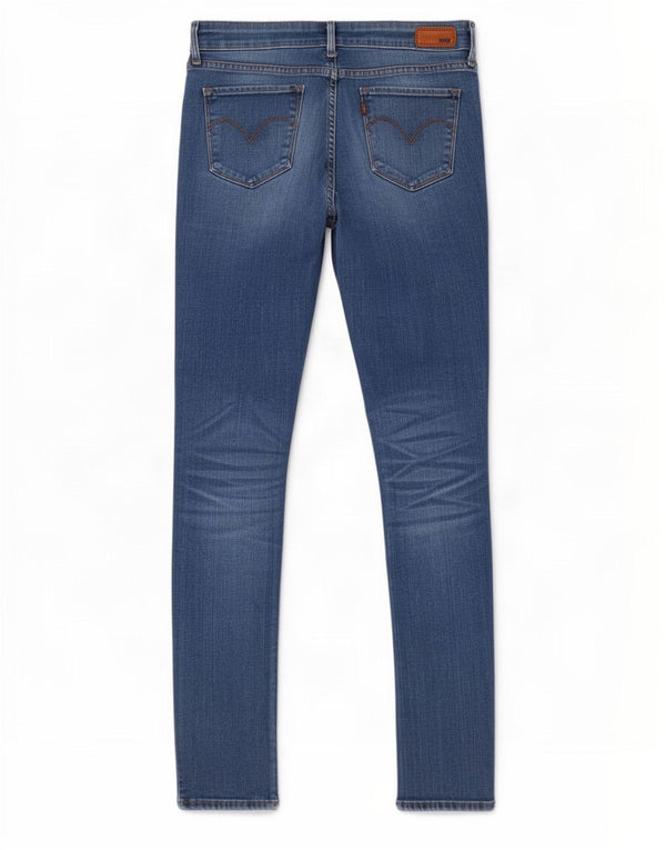 Levi's Womens Demi Curve Modern Rise Skinny Jeans W29 L34 Blue Cotton