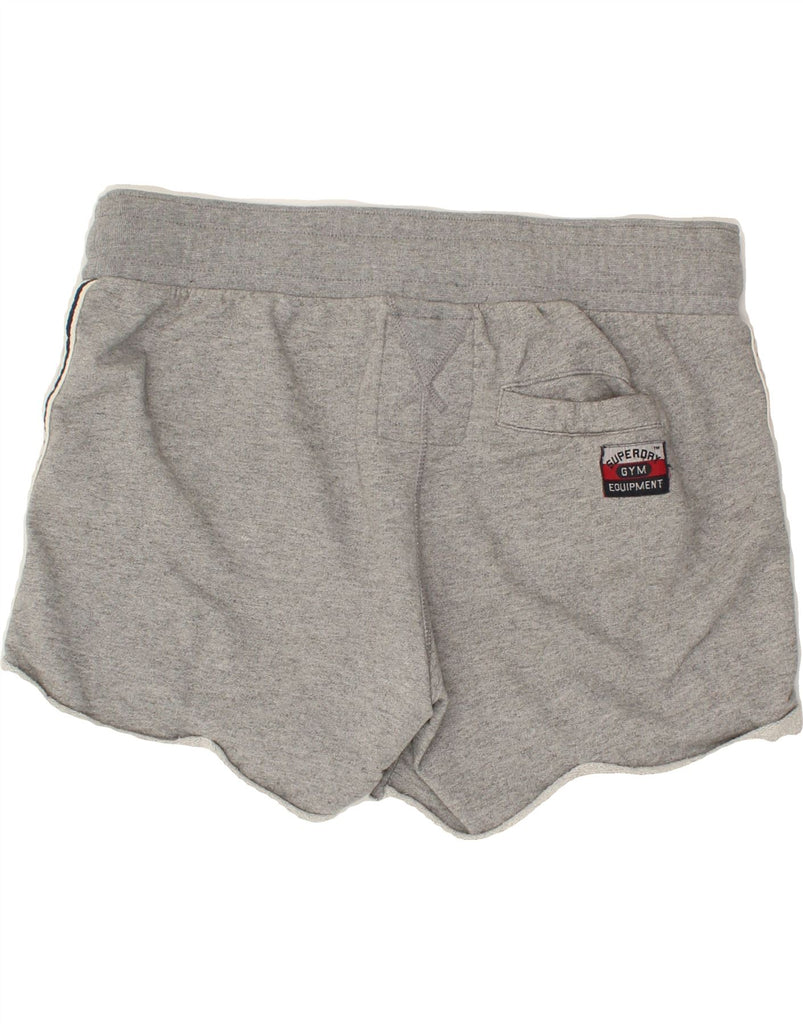 SUPERDRY Womens Sport Shorts UK 14 Medium Grey Cotton | Vintage Superdry | Thrift | Second-Hand Superdry | Used Clothing | Messina Hembry 