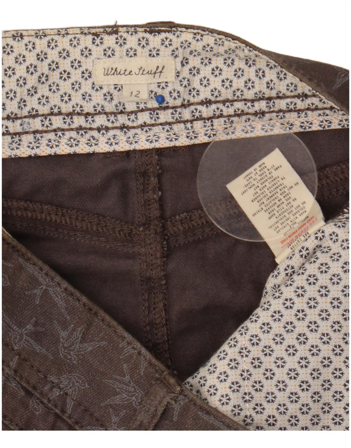 White Stuff Womens Abstract Pattern Denim Skirt UK 12 Medium W32 Grey