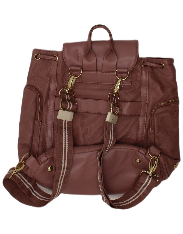 Dkny Womens Faux Leather Backpack One Size Pink Polyurethane