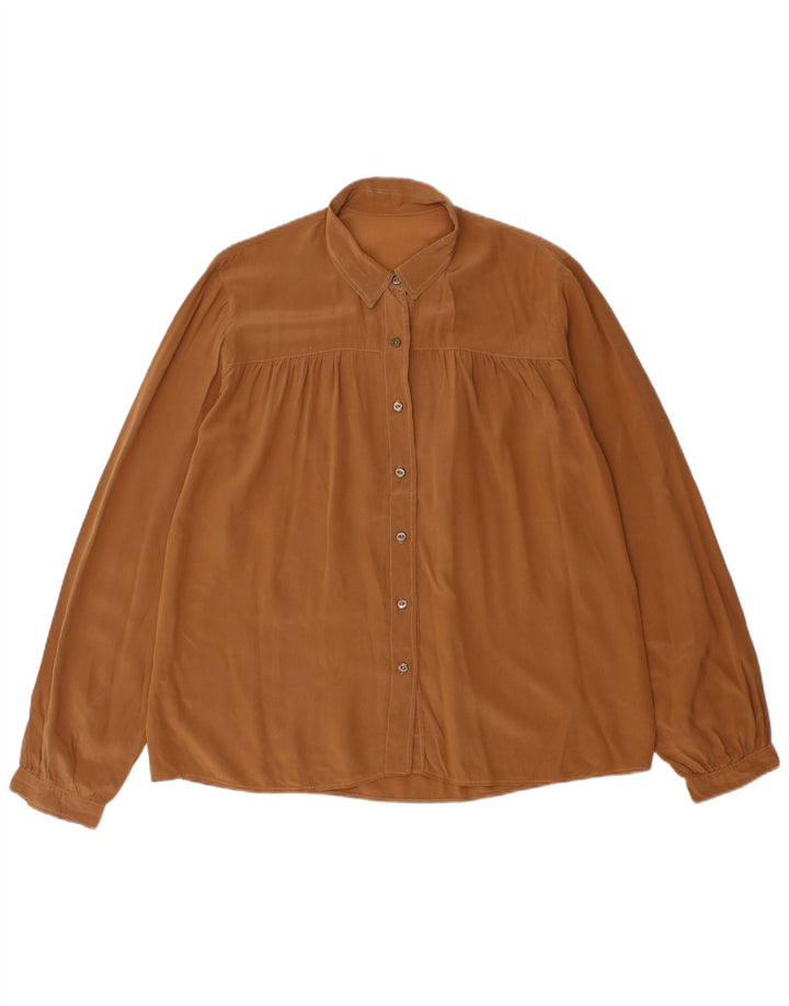 VINTAGE Womens Shirt UK 18 XL Brown