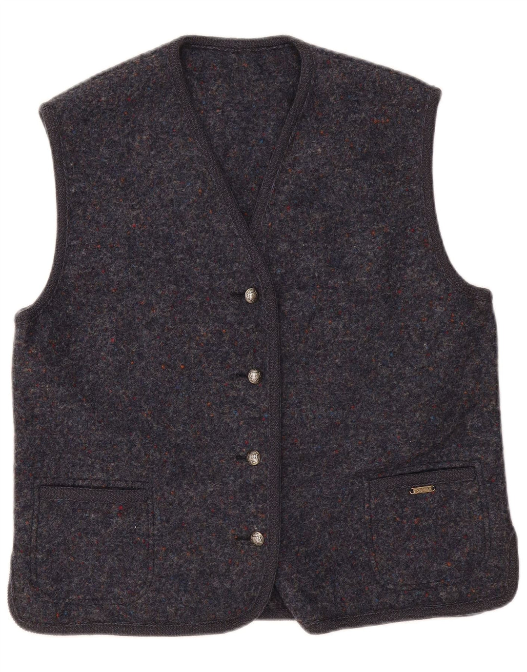 Dolomiten Womens Waistcoat UK 20 2XL Navy Blue Flecked