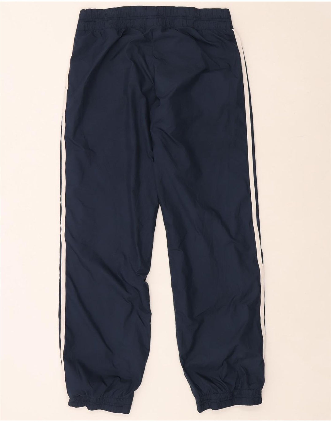 ADIDAS Womens Tracksuit Trousers Joggers UK 10 Small Navy Blue Polyamide