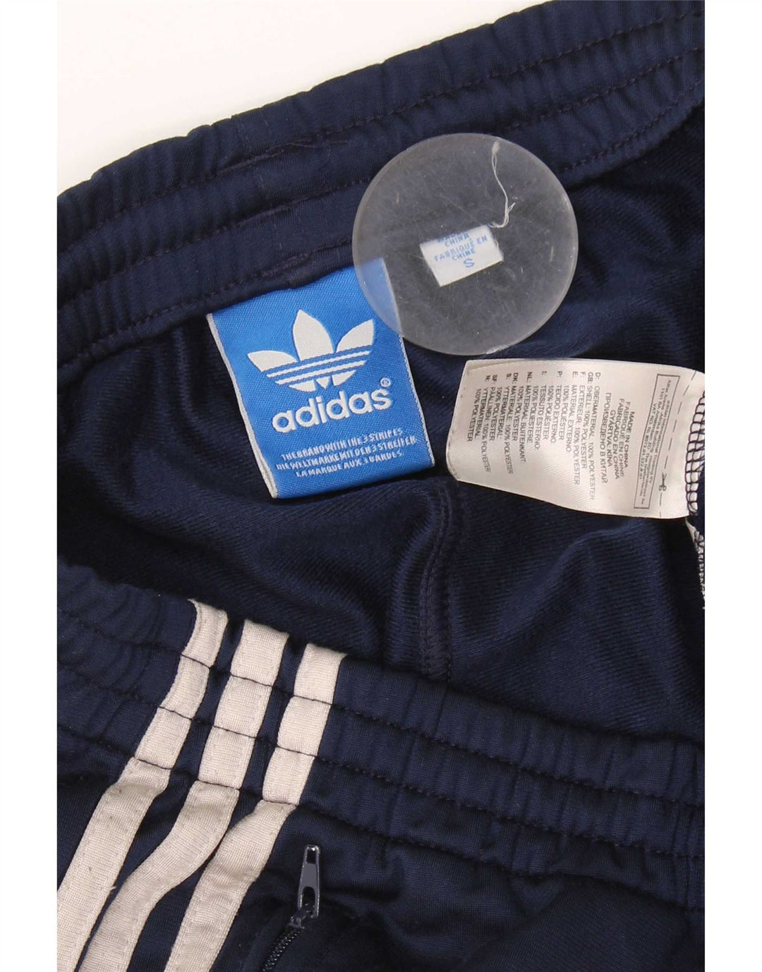 Adidas Mens Tracksuit Trousers Small Navy Blue Polyester