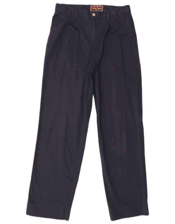 Marlboro Classics Mens Pegged Chino Trousers EU 46 Small W32 L31 Navy Blue