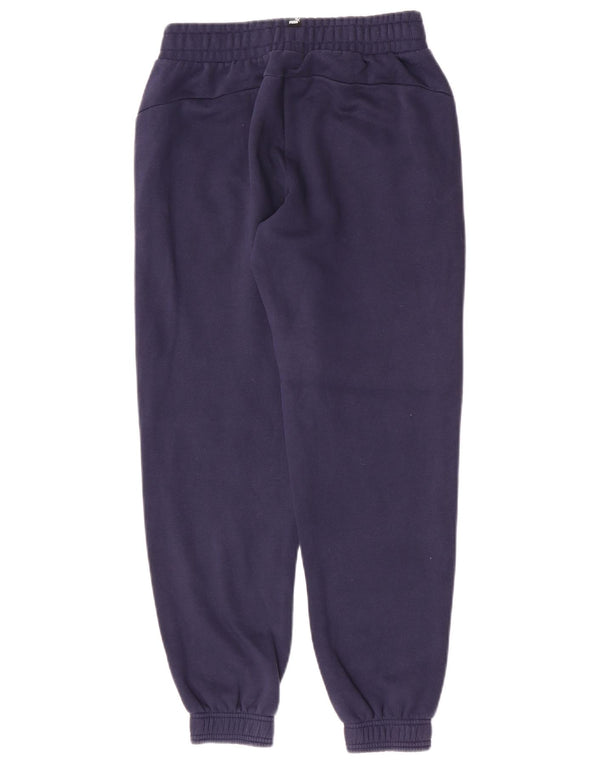 Puma Boys Tracksuit Trousers Joggers 13-14 Years Navy Blue Cotton