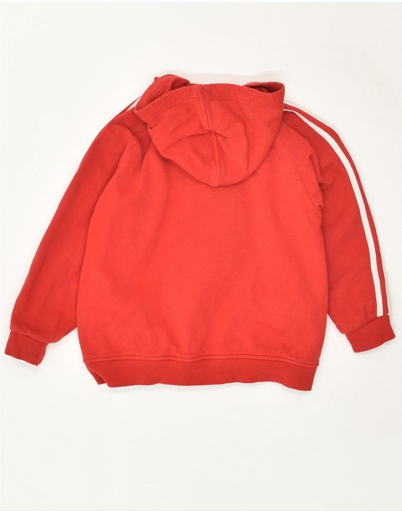 ADIDAS Boys Zip Hoodie Sweater 7-8 Years Small Red Cotton | Vintage Adidas | Thrift | Second-Hand Adidas | Used Clothing | Messina Hembry 