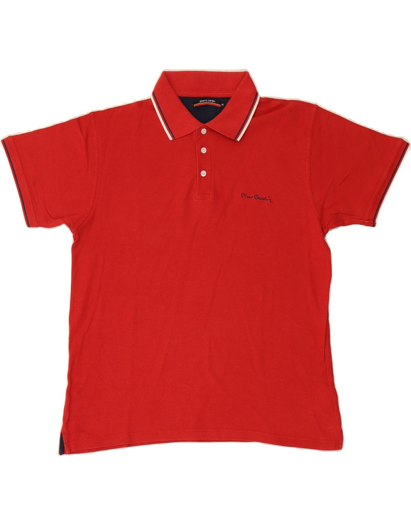 PIERRE CARDIN Mens Polo Shirt 2XL Red Cotton Vintage Pierre Cardin and Second-Hand Pierre Cardin from Messina Hembry 