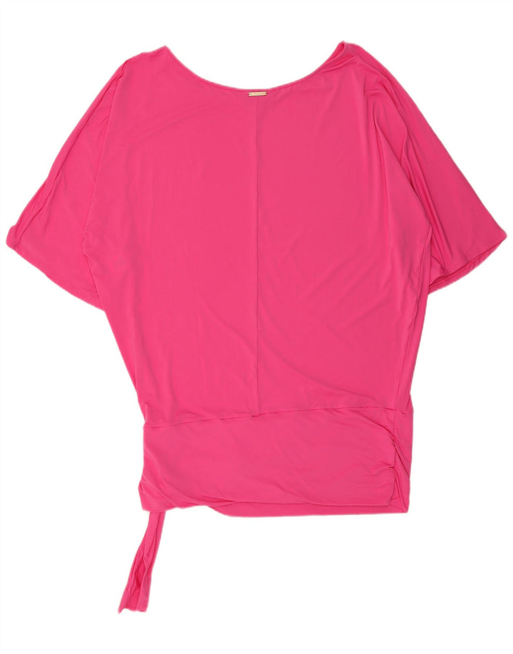 Michael Kors Womens Oversized Tunic Top UK 16 Large Pink Nylon