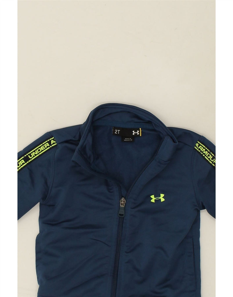 UNDER ARMOUR Baby Boys Graphic Tracksuit Top Jacket 18-24 Months Navy Blue | Vintage Under Armour | Thrift | Second-Hand Under Armour | Used Clothing | Messina Hembry 