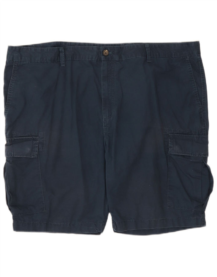 Marks & Spencer Mens Cargo Shorts W44 2XL Navy Blue Cotton