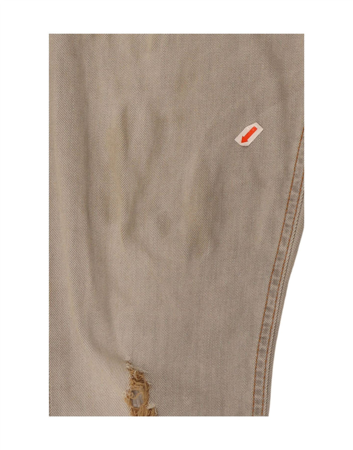 GUESS Mens Distressed Skinny Jeans W32 L32 Grey Cotton