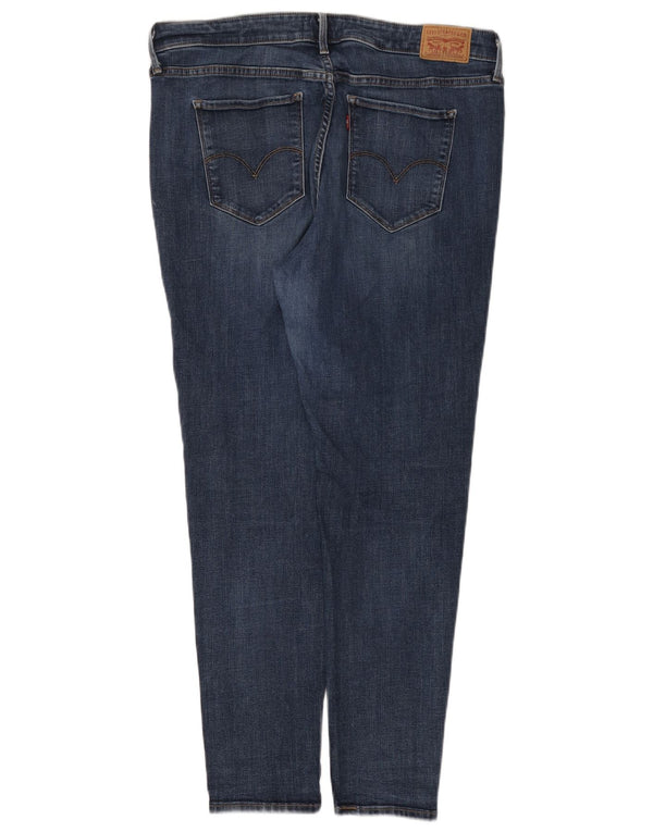 Levi's Womens Shaping Skinny Jeans US 18 2XL W36 L30 Navy Blue Cotton