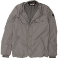 Conte of Florence Mens Bomber Jacket UK 40 Large Grey Polyester