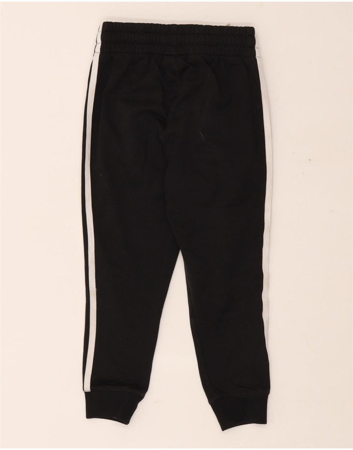 ADIDAS Boys Tracksuit Trousers Joggers 5-6 Years Black Polyester