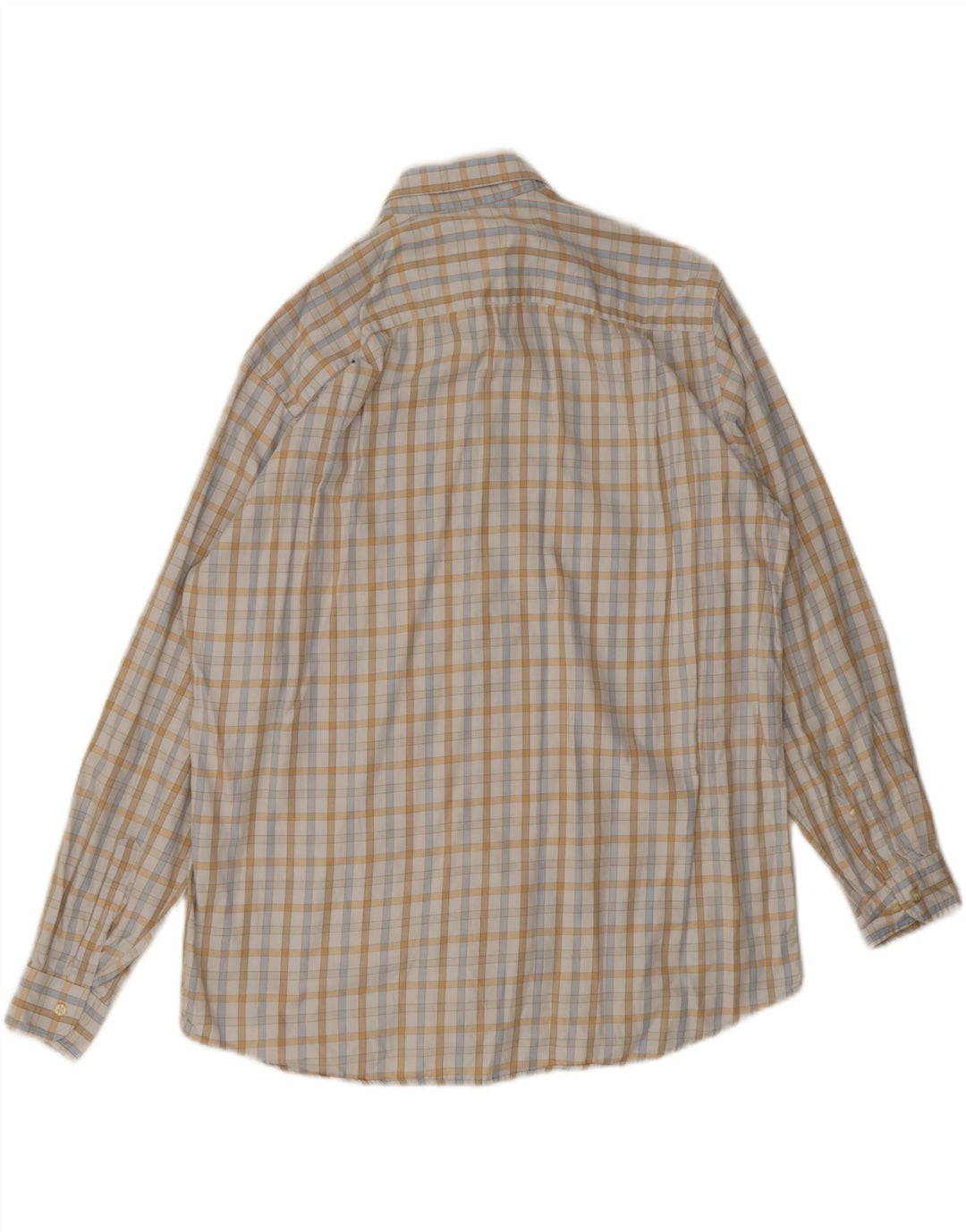 Lacoste Mens Shirt Size 44 XL Off White Check