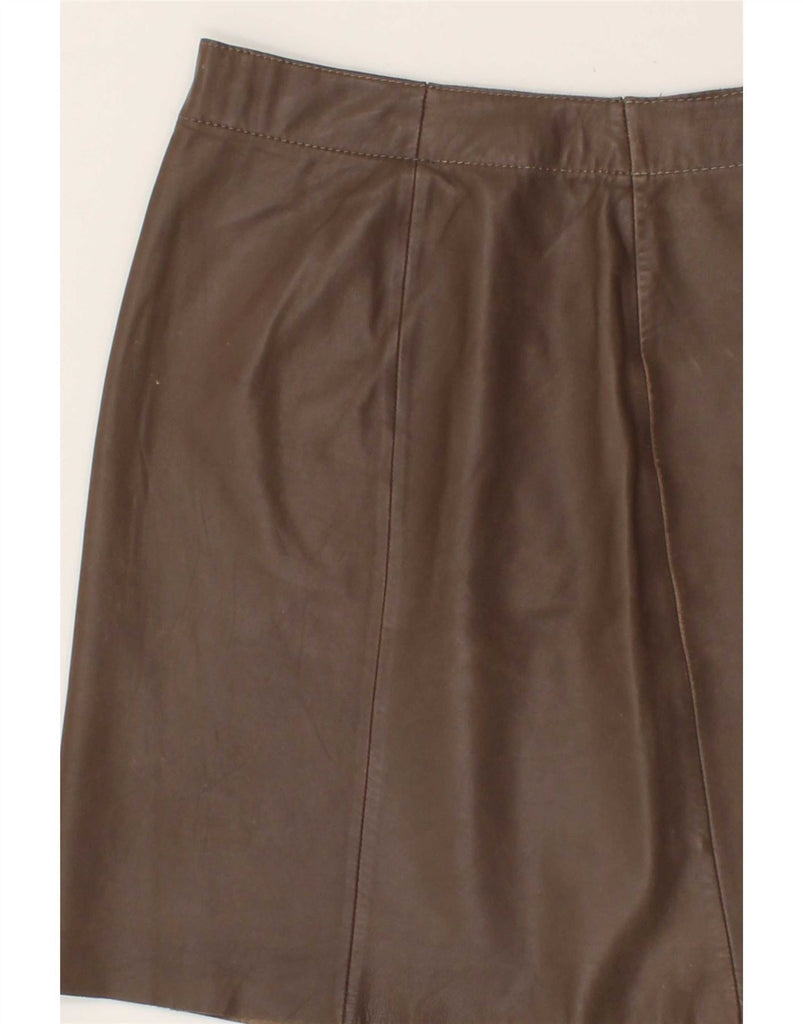 MARCCAIN Womens Leather Skirt W30 Medium Brown Leather Vintage Marccain and Second-Hand Marccain from Messina Hembry 