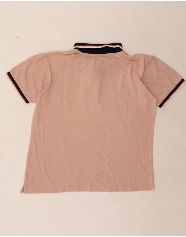 Lotto Mens Rugby Polo Shirt Large Pink Cotton