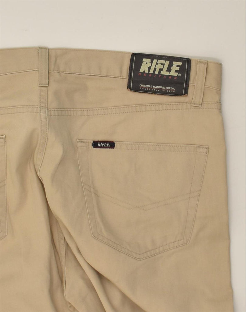 RIFLE Mens Heritage Straight Casual Trousers W34 L29 Beige | Vintage Rifle | Thrift | Second-Hand Rifle | Used Clothing | Messina Hembry 