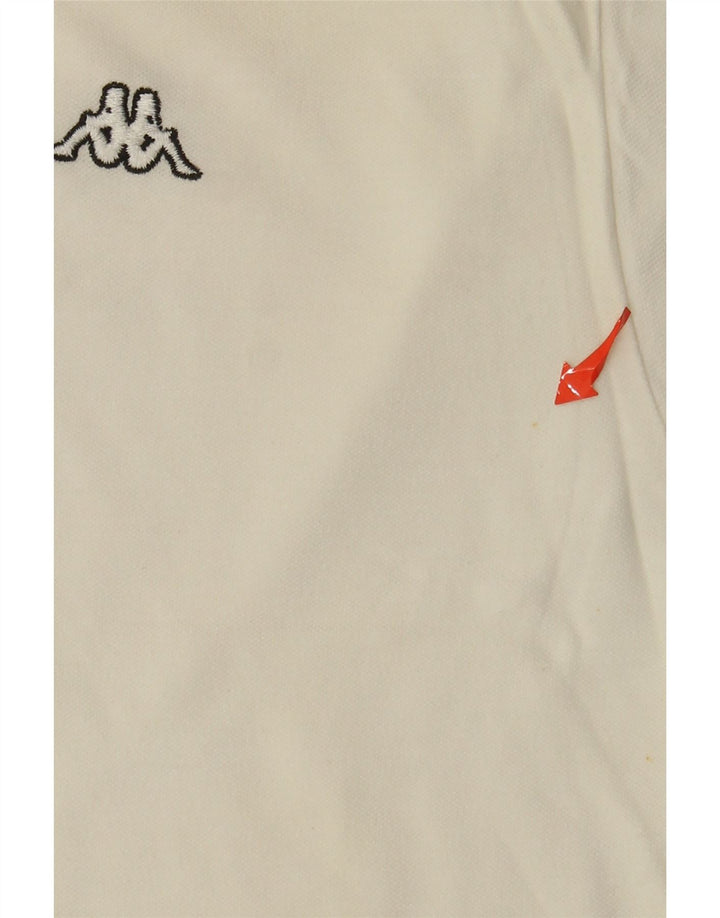 Kappa Mens Polo Shirt Medium White Cotton