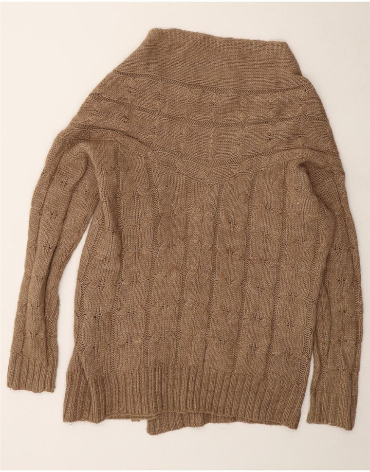 MOSSIMO Womens Oversized Open Cardigan Sweater UK 16 Large Brown Acrylic Vintage Mossimo and Second-Hand Mossimo from Messina Hembry 