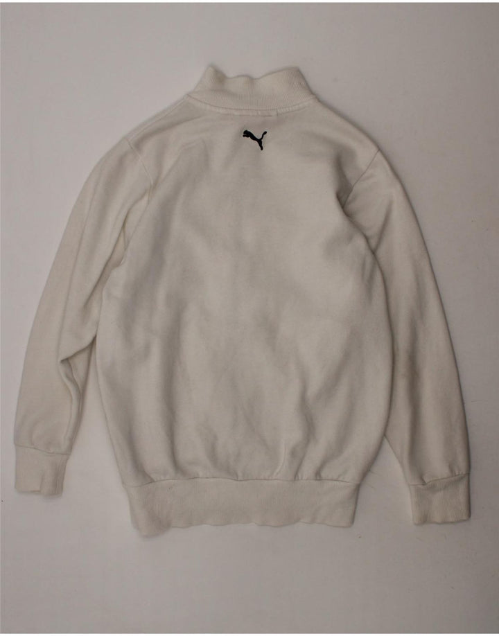 PUMA Boys Graphic Tracksuit Top Jacket 7-8 Years White Cotton Vintage Puma and Second-Hand Puma from Messina Hembry 