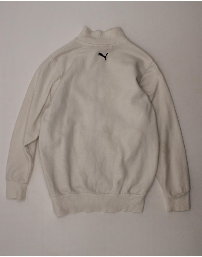 PUMA Boys Graphic Tracksuit Top Jacket 7-8 Years White Cotton Vintage Puma and Second-Hand Puma from Messina Hembry 