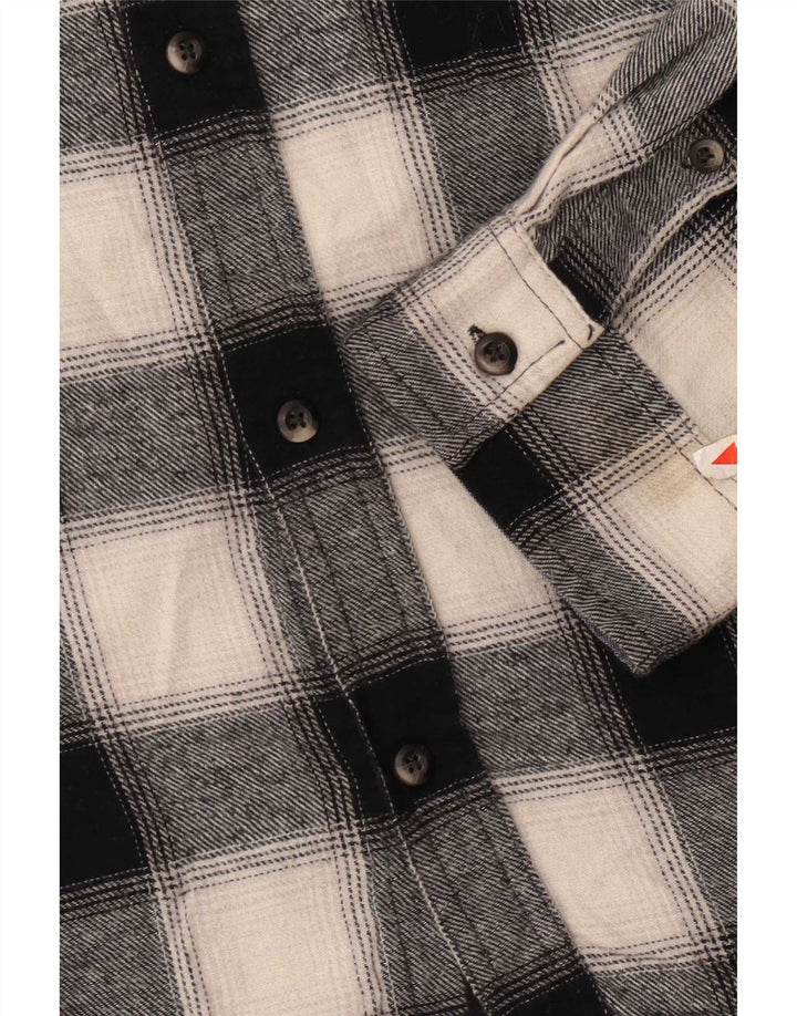 Lee Mens Regular Fit Flannel Shirt 2XL Black Check Cotton