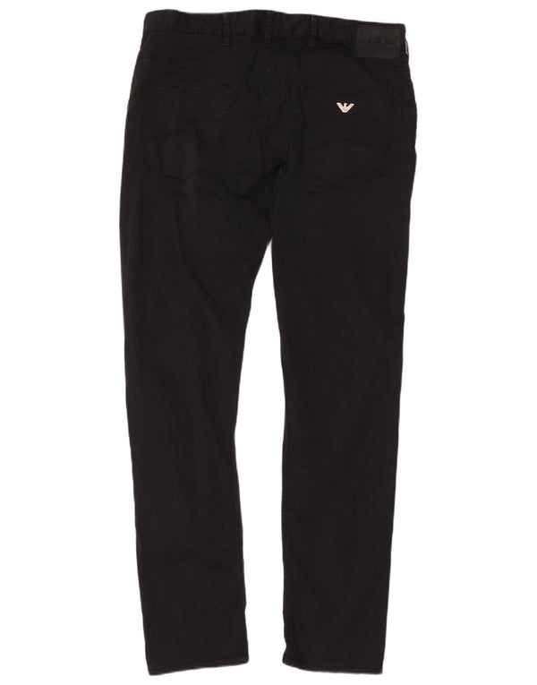 Armani Mens Slim Jeans W36 L32 Navy Blue Cotton