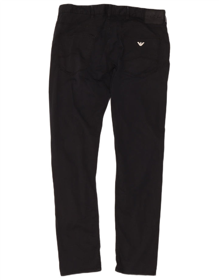 Armani Mens Slim Jeans W36 L32 Navy Blue Cotton