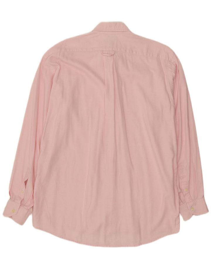 LACOSTE Mens Shirt Size 40 Medium Pink Cotton