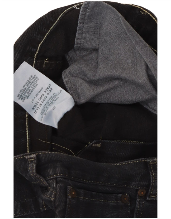 LEVI'S Womens 525 Bootcut Jeans W30 L34 Black Cotton