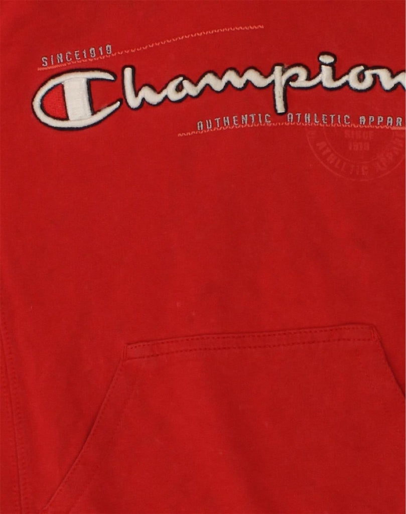 CHAMPION Boys Classic Graphic Hoodie Jumper 3-4 Years 2XS Red | Vintage Champion | Thrift | Second-Hand Champion | Used Clothing | Messina Hembry 