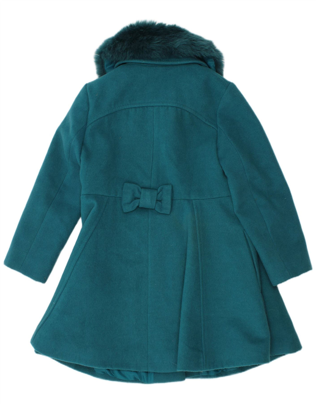 Monsoon Girls Overcoat 5-6 Years Turquoise Polyester
