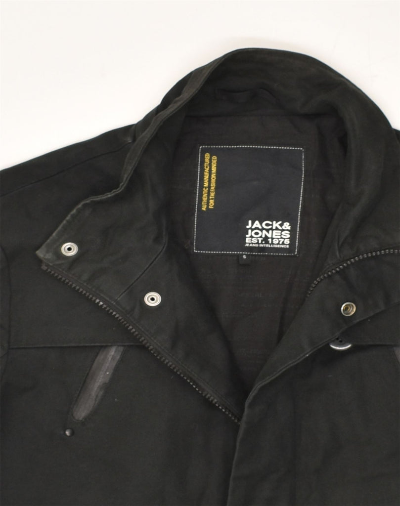 JACK & JONES Mens Windbreaker Jacket UK 68 Small Black Cotton | Vintage Jack & Jones | Thrift | Second-Hand Jack & Jones | Used Clothing | Messina Hembry 