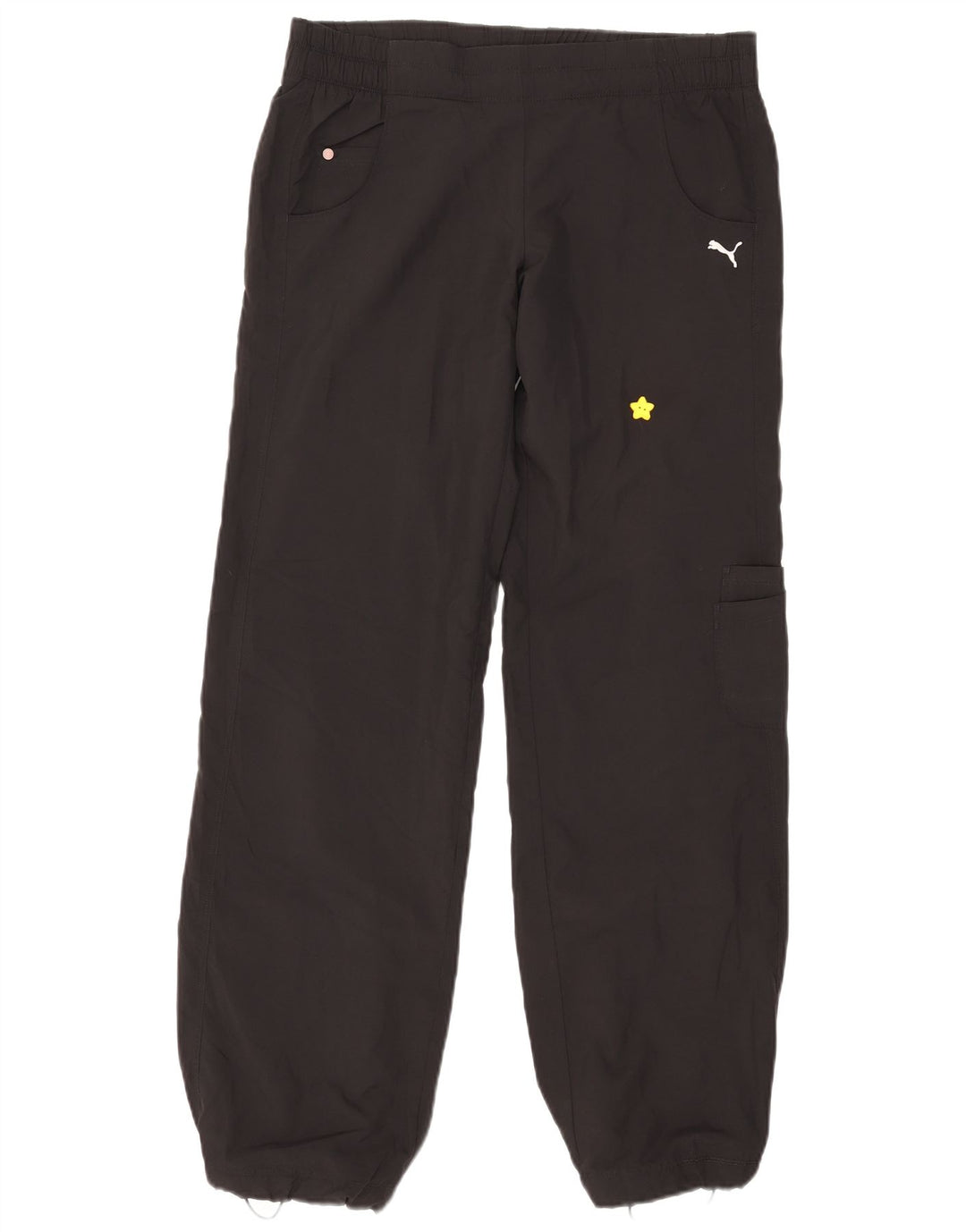 Puma Womens Joggers Cargo Trousers UK 12 Medium W32 L33 Black Polyester