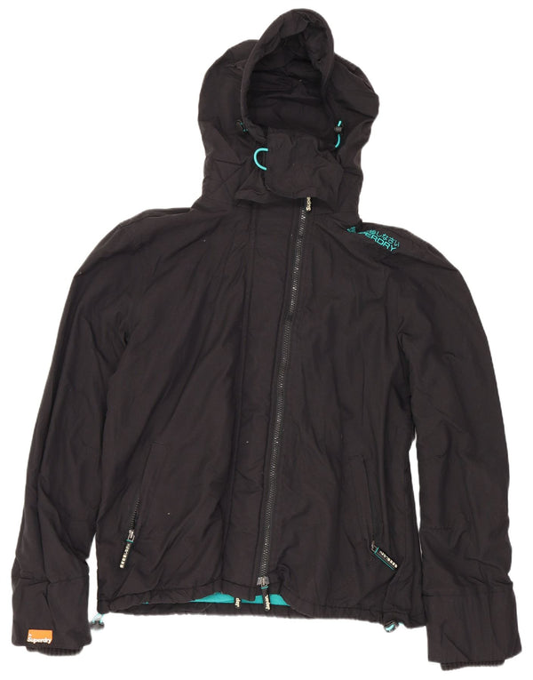 Superdry Womens The Windcheater Graphic Windbreaker Jacket UK 18 XL Black