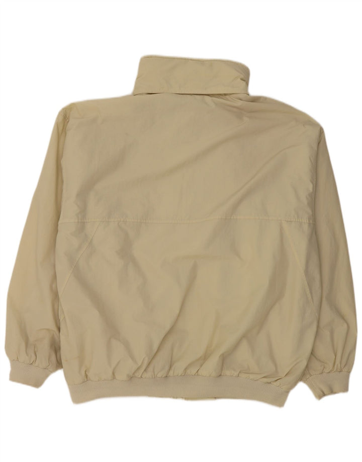Slam Mens Hooded Bomber Jacket UK 44 2XL Off White Nylon