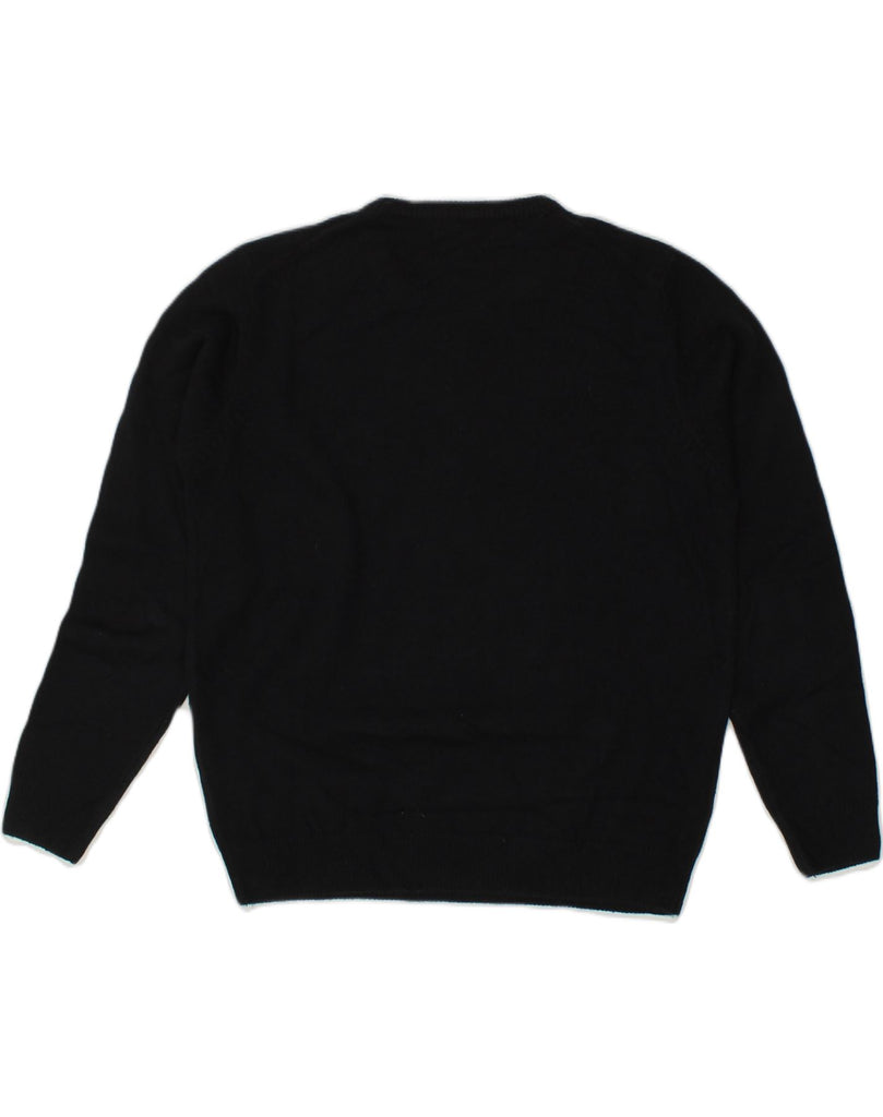 RENATO BALESTRA Mens Crew Neck Jumper Sweater XL Black Acrylic | Vintage Renato Balestra | Thrift | Second-Hand Renato Balestra | Used Clothing | Messina Hembry 