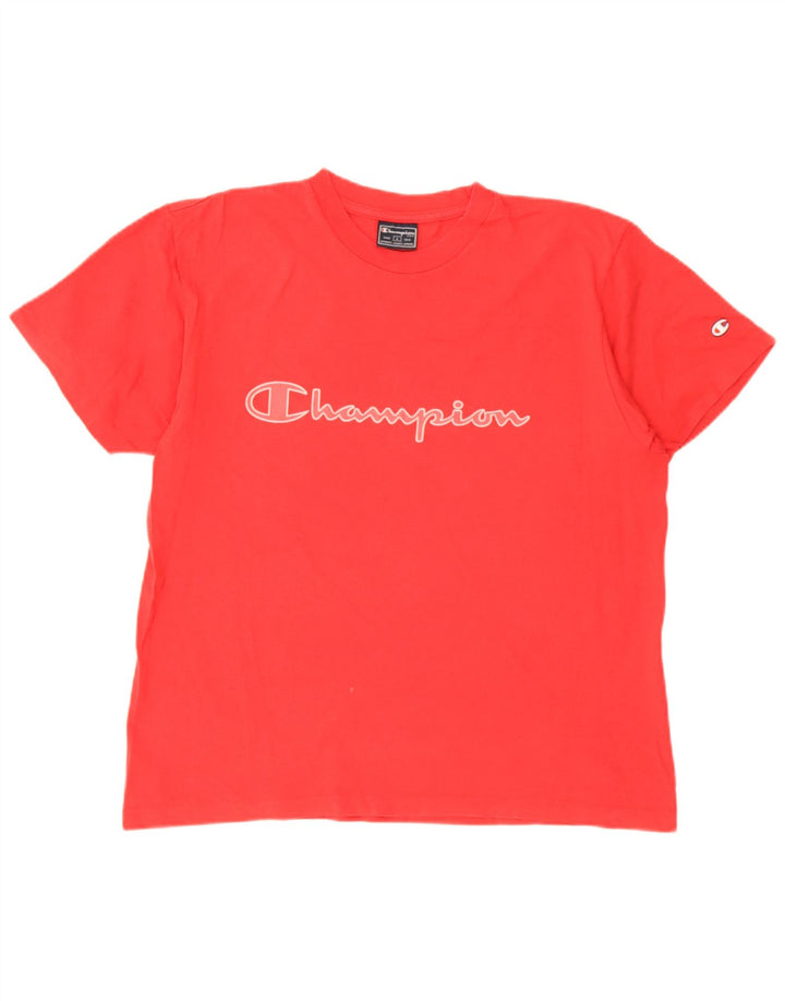 Champion Mens Graphic T-Shirt Top Large Red