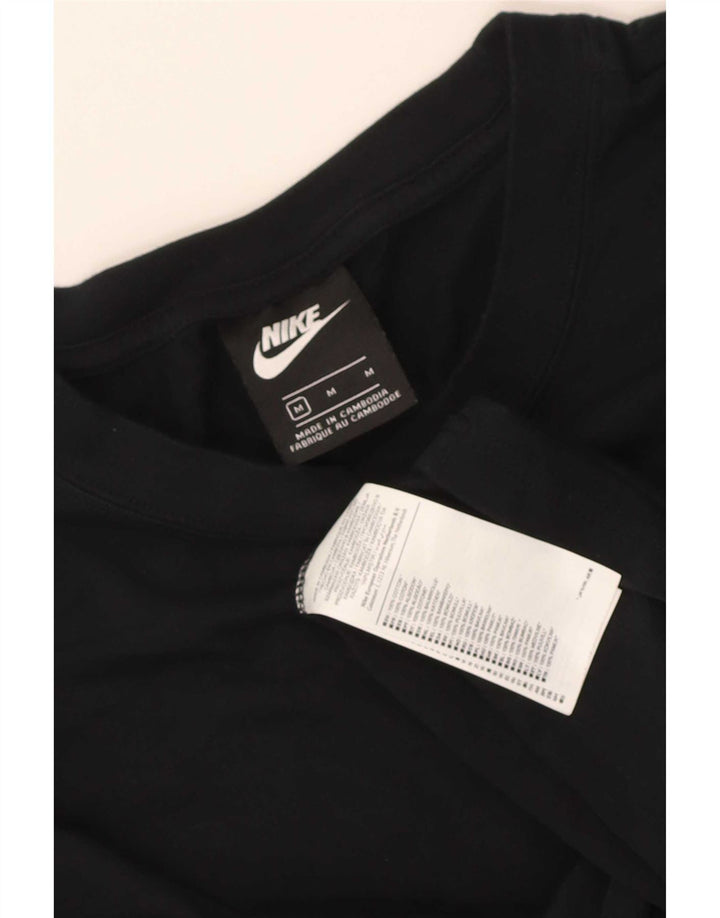 Nike Mens T-Shirt Top Medium Black Cotton