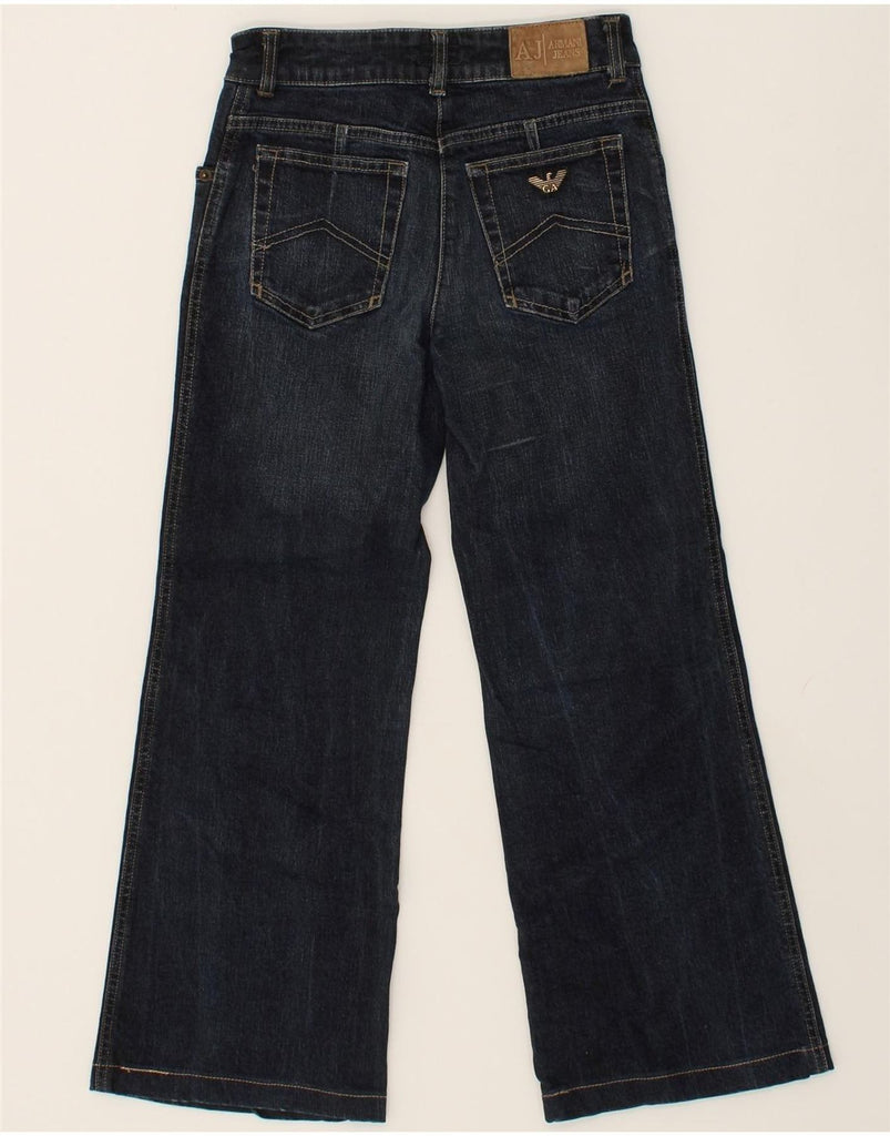 ARMANI Girls Flared Jeans 10-11 Years W24 L24 Navy Blue Cotton | Vintage Armani | Thrift | Second-Hand Armani | Used Clothing | Messina Hembry 