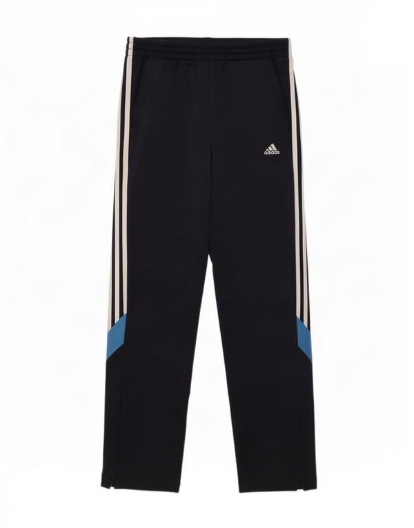 Adidas Womens Tracksuit Trousers UK 14 Medium Navy Blue Colourblock