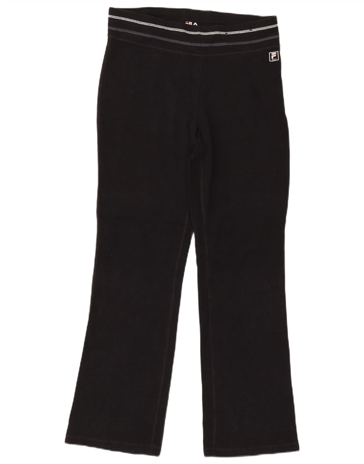 FILA Womens Tracksuit Trousers UK 14 Large  Black Cotton