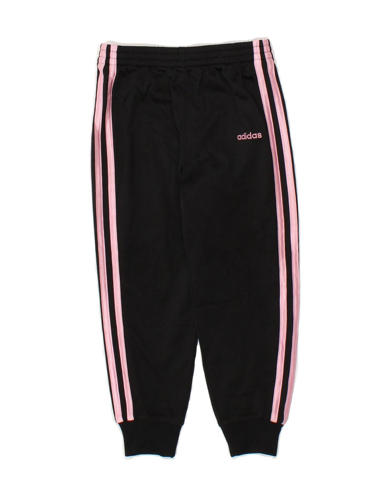 ADIDAS Girls Tracksuit Trousers Joggers 4-5 Years Black Polyester | Vintage Adidas | Thrift | Second-Hand Adidas | Used Clothing | Messina Hembry 