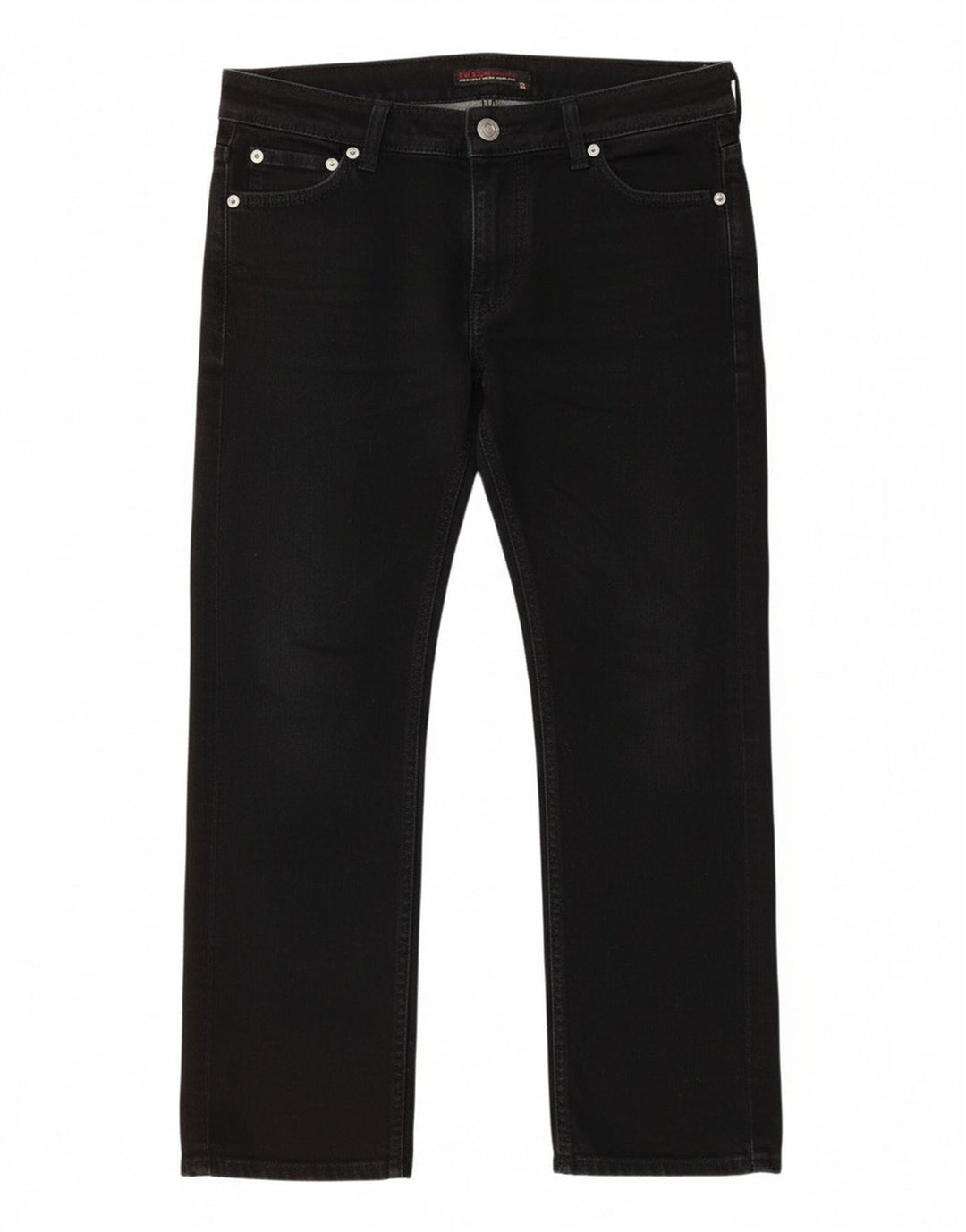 Guess Womens Cropped Jeans W28 L23 Black Cotton