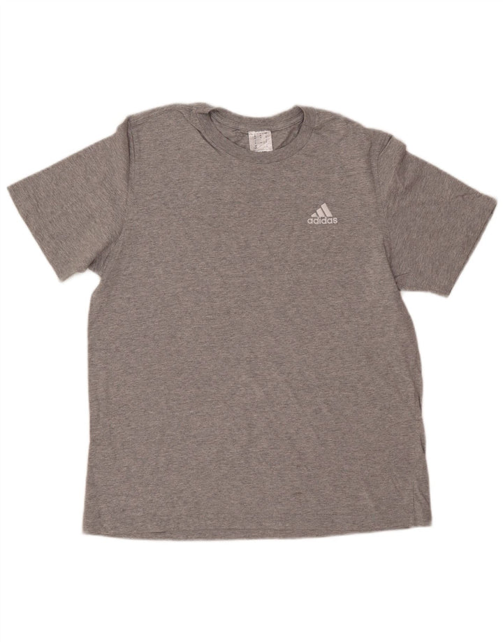 ADIDAS Mens T-Shirt Top Medium Grey Cotton