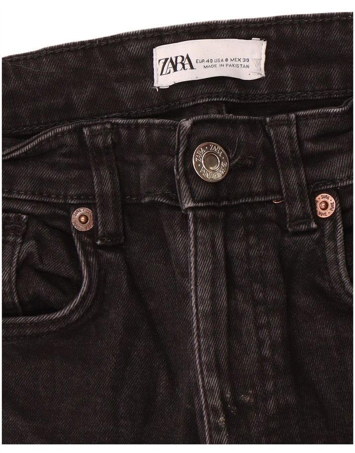 Zara Womens Straight Jeans EU 40 Medium W30 L26 Black
