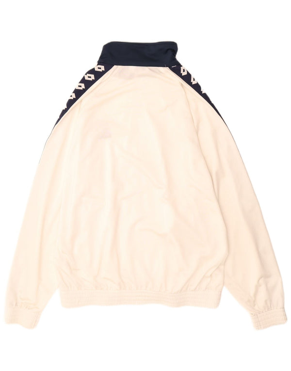 Lotto Mens Graphic Tracksuit Top Jacket UK 42/44 XL White Colourblock